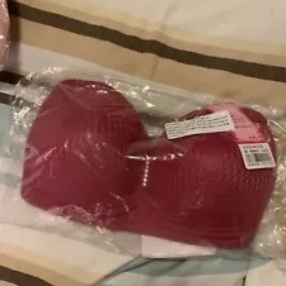 Burgundy bra